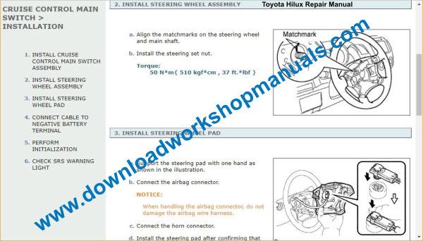Toyota Hilux Service Manual Download